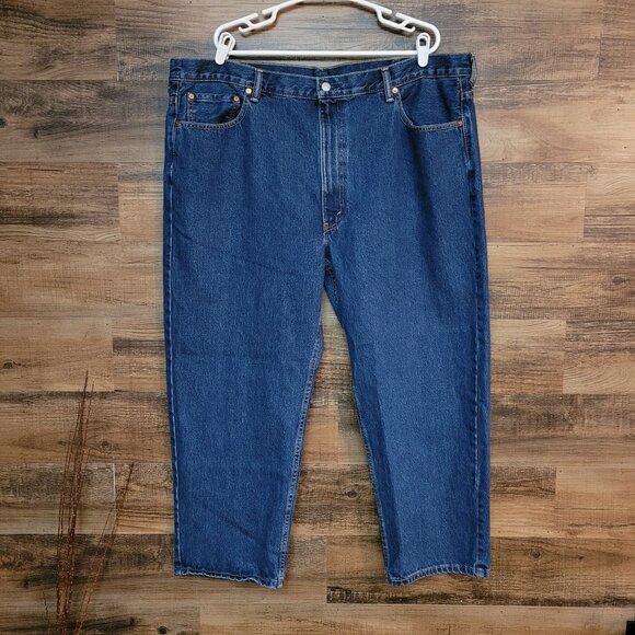 Levi's Jeans Mens 46x28 Relaxed Fit 550 Medium Dark Wash Cotton Denim Western